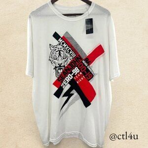 Sean John Men's White and Red T-shirt